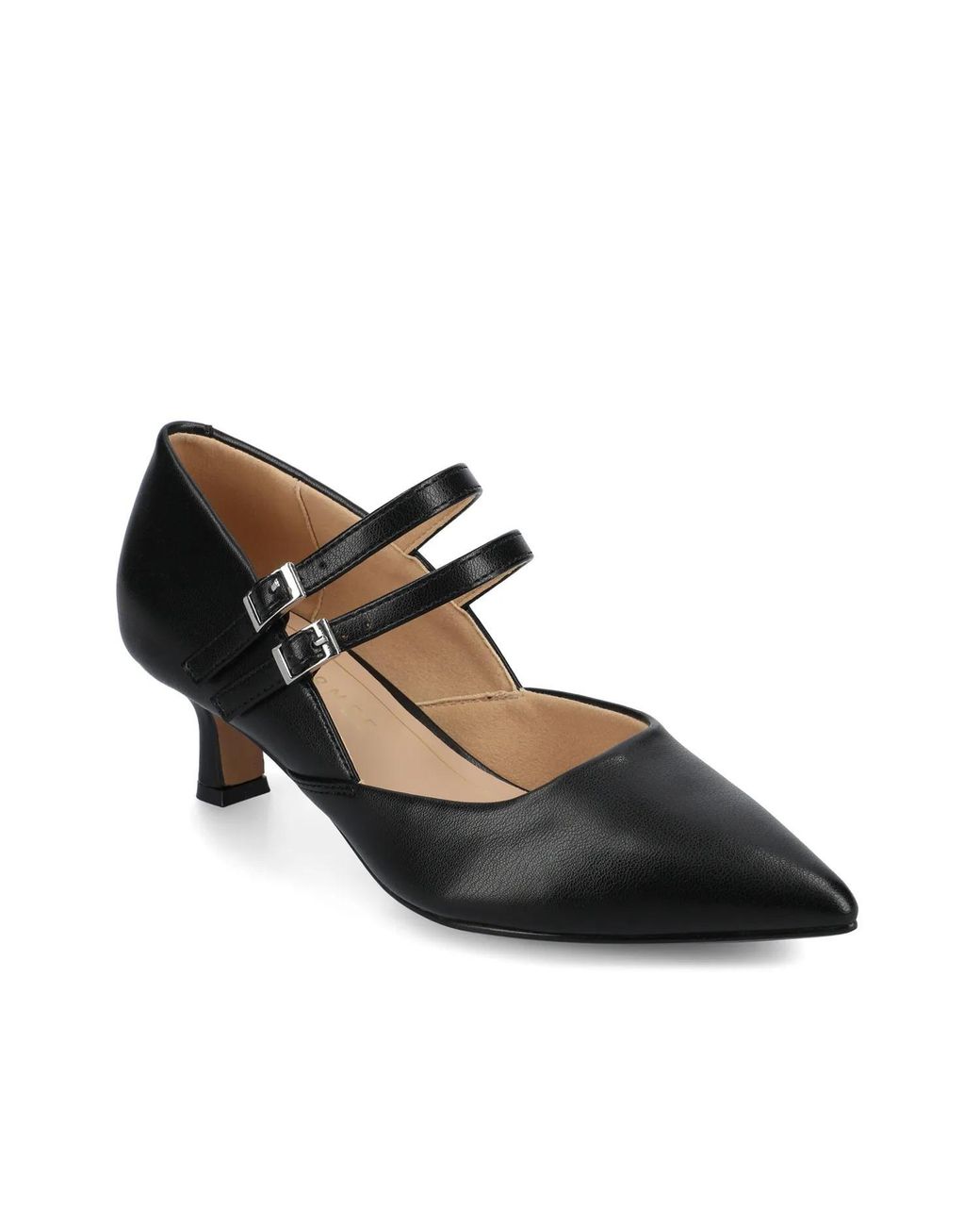 Journee Collection Black Carnation Pump
