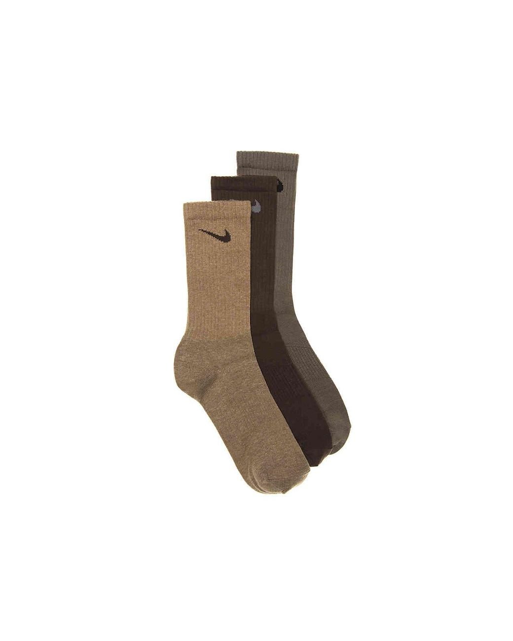 Nike Lightweight Performance Crew Socks Brown for Men |