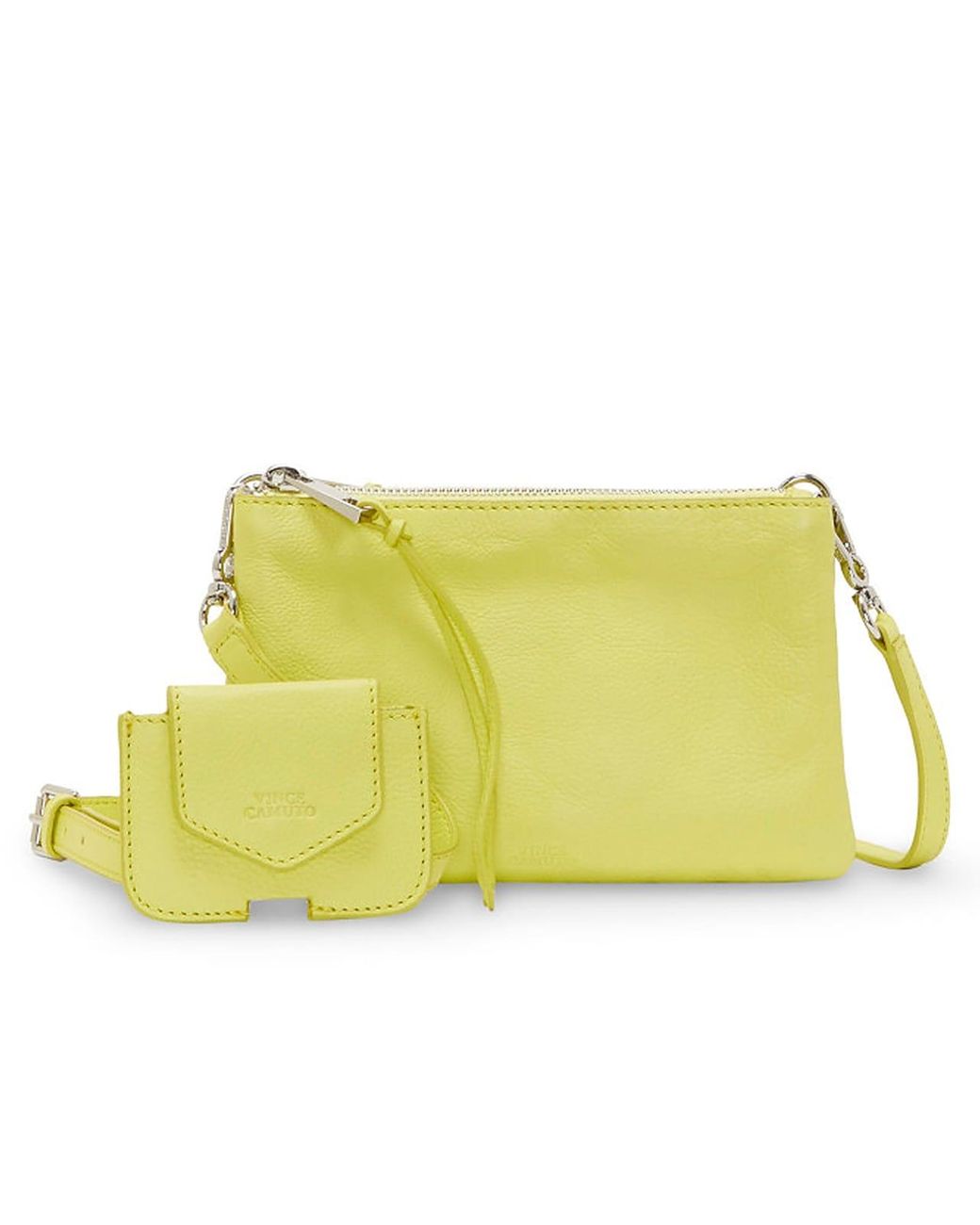 Vince Camuto Mekhi Leather Crossbody Bag in Yellow Lyst