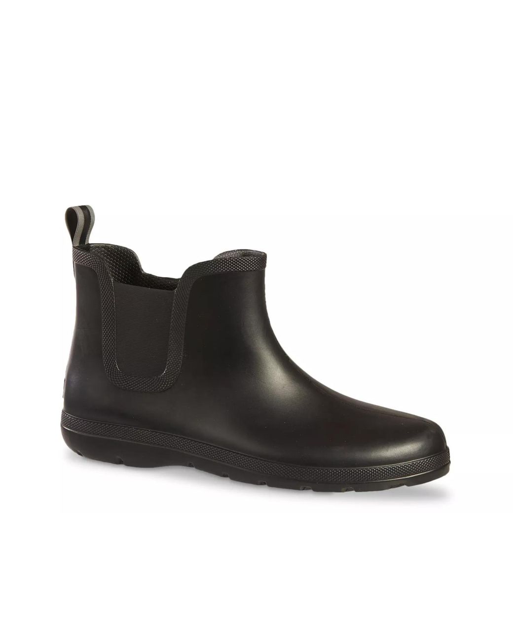 Totes Isotoner Black Chelsea Rain Boot for men