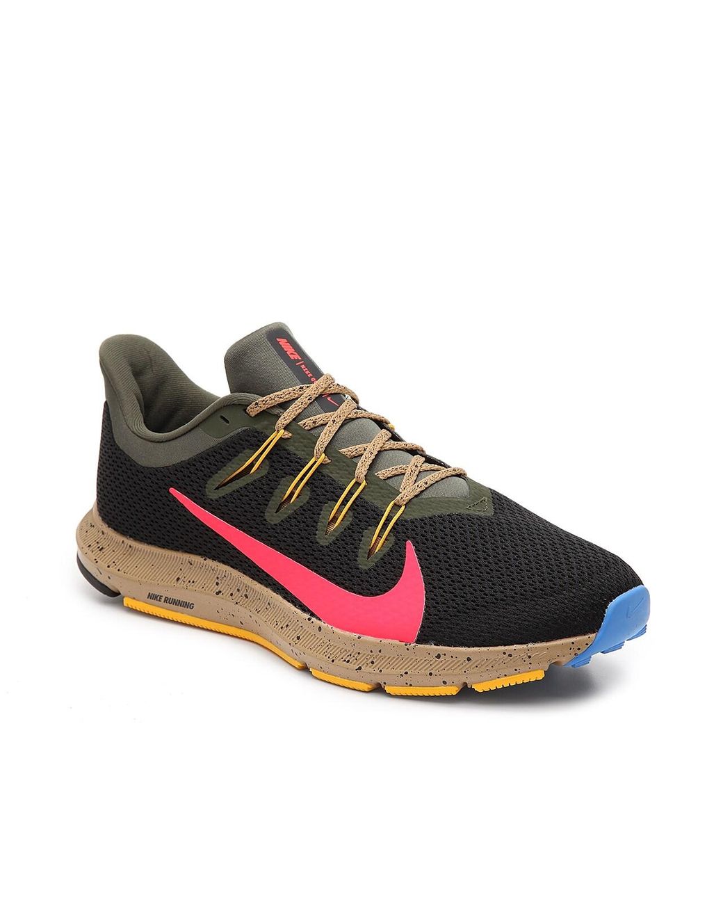 Nike Synthetic Quest 2 Running Shoe in Black/Red/Olive Green/Tan (Green)  for Men | Lyst