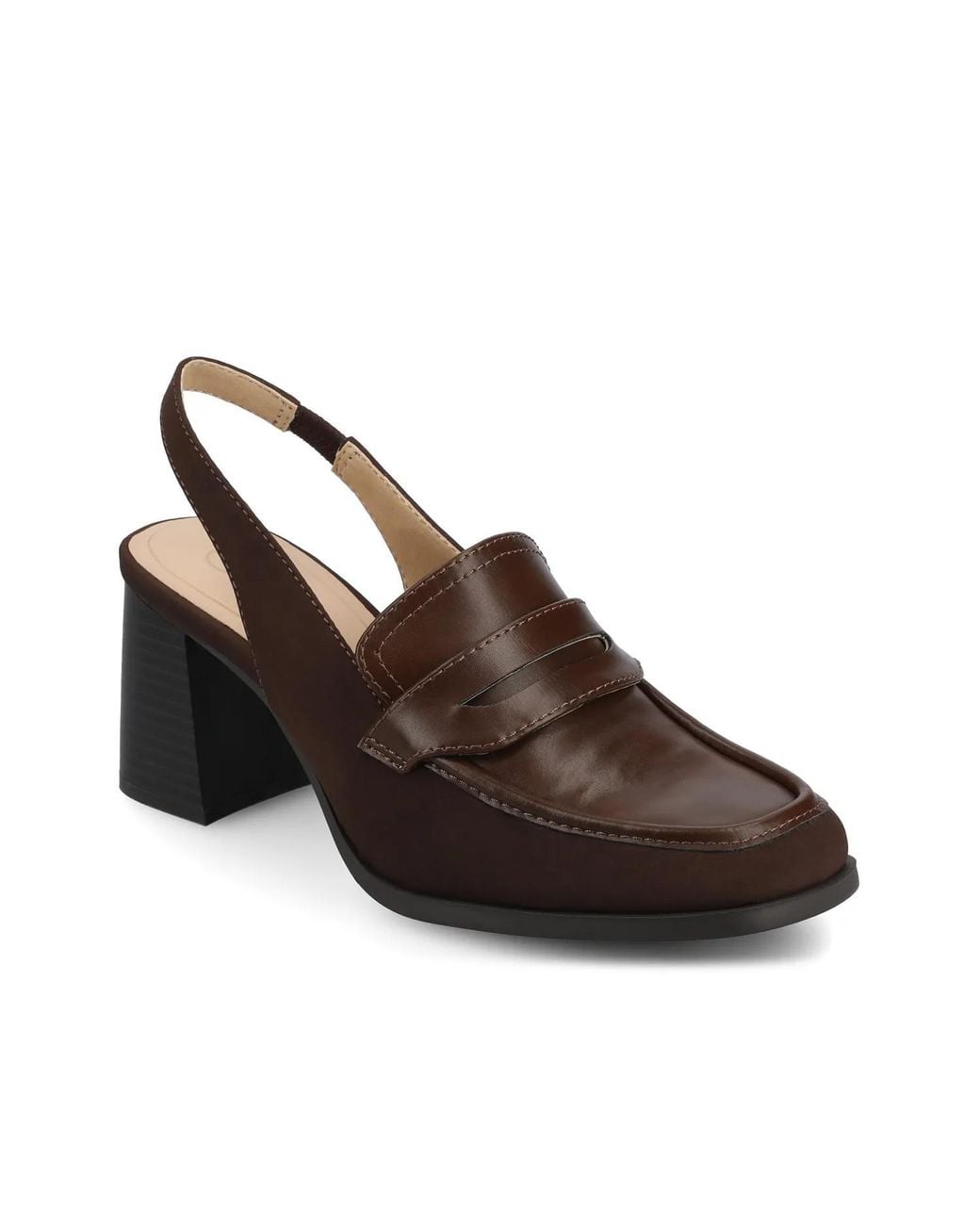 Journee Collection Brown Henrika Pump