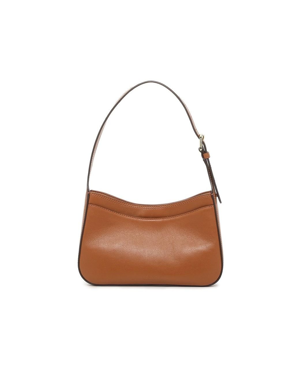 Lauren by Ralph Lauren Falynn Leather Shoulder Bag in Natural | Lyst