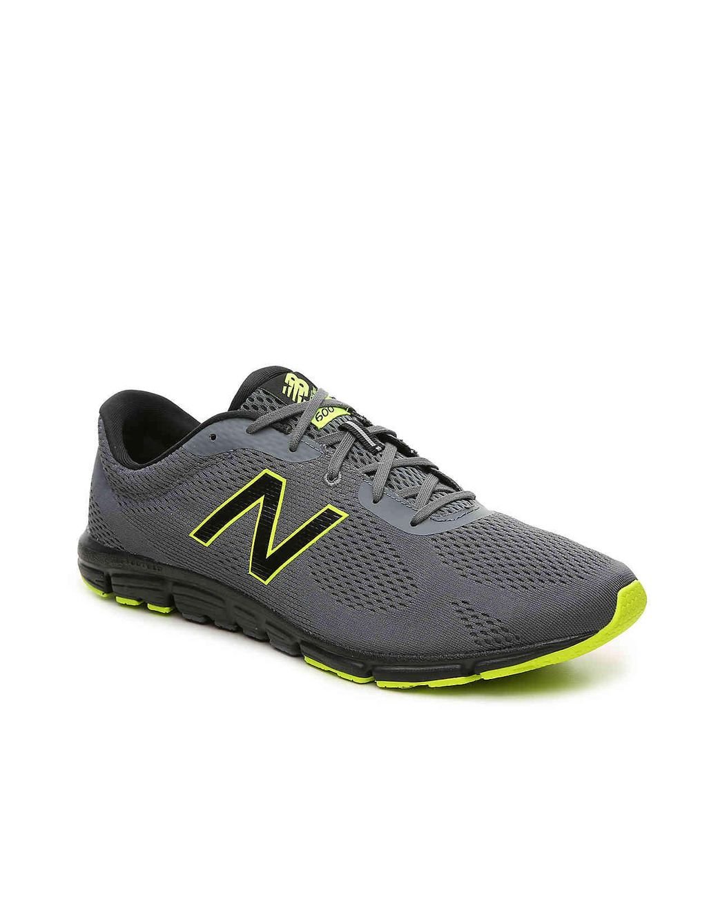 New Balance Synthetic 600 V2 Lightweight Running Shoe in Charcoal  Grey/Yellow (Gray) for Men | Lyst
