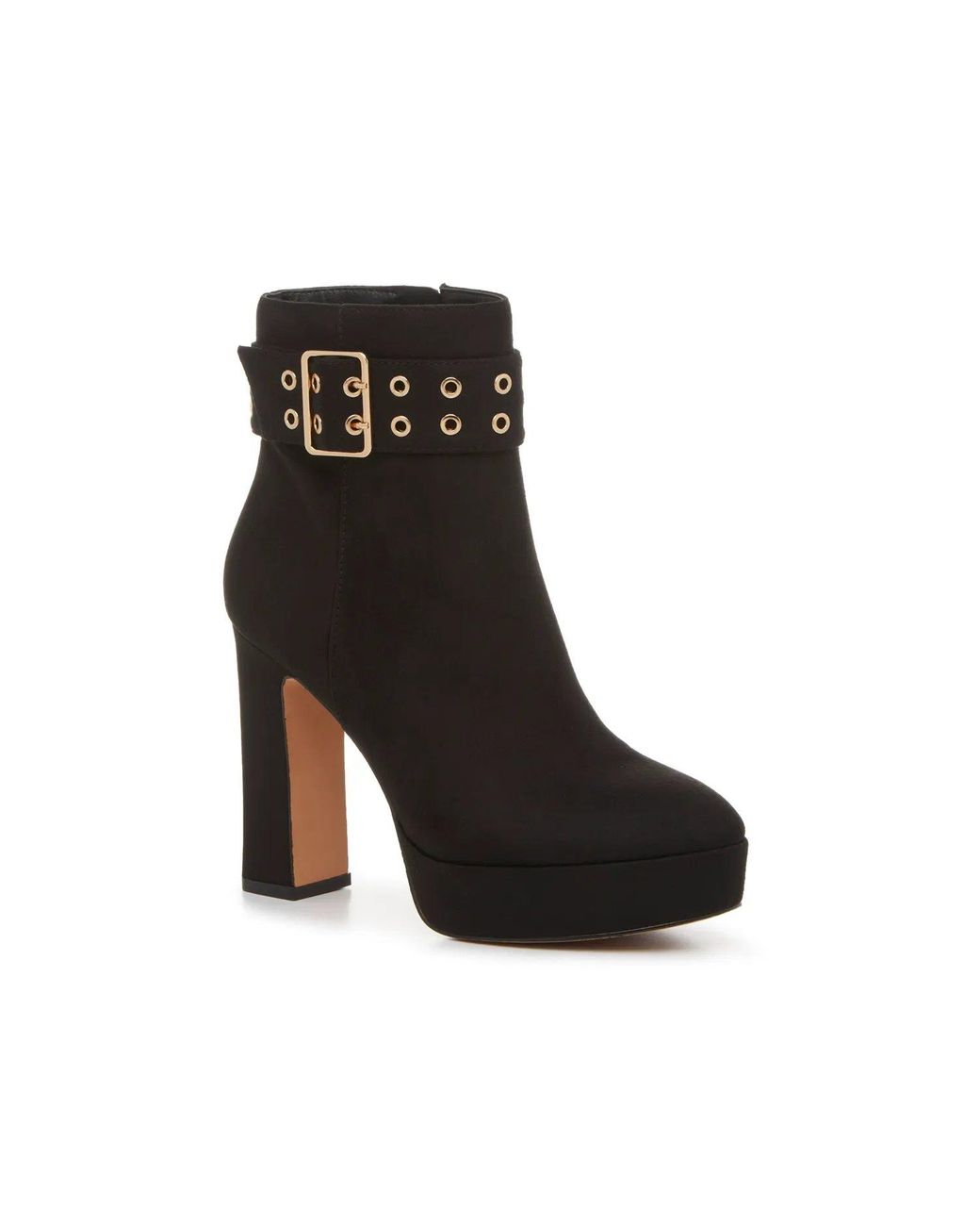 Stivaletti Alla Moda Jessica Simpson Bernique - Donna, Colore Nero, Taglia 36 EU, In Similpelle Con Chiusura A Strappo, Altezza Metà Polpaccio