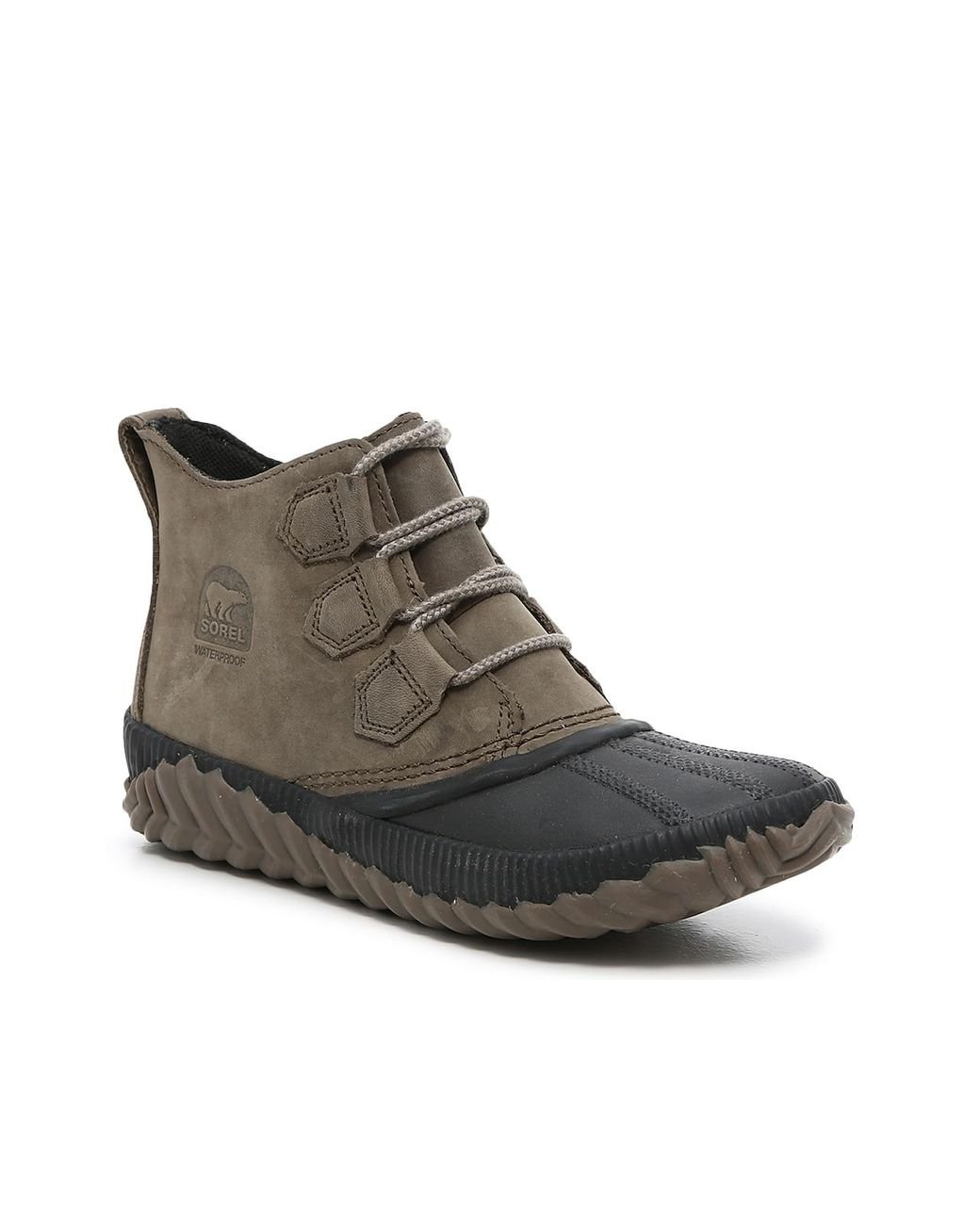 sorel out and about leather duck boot
