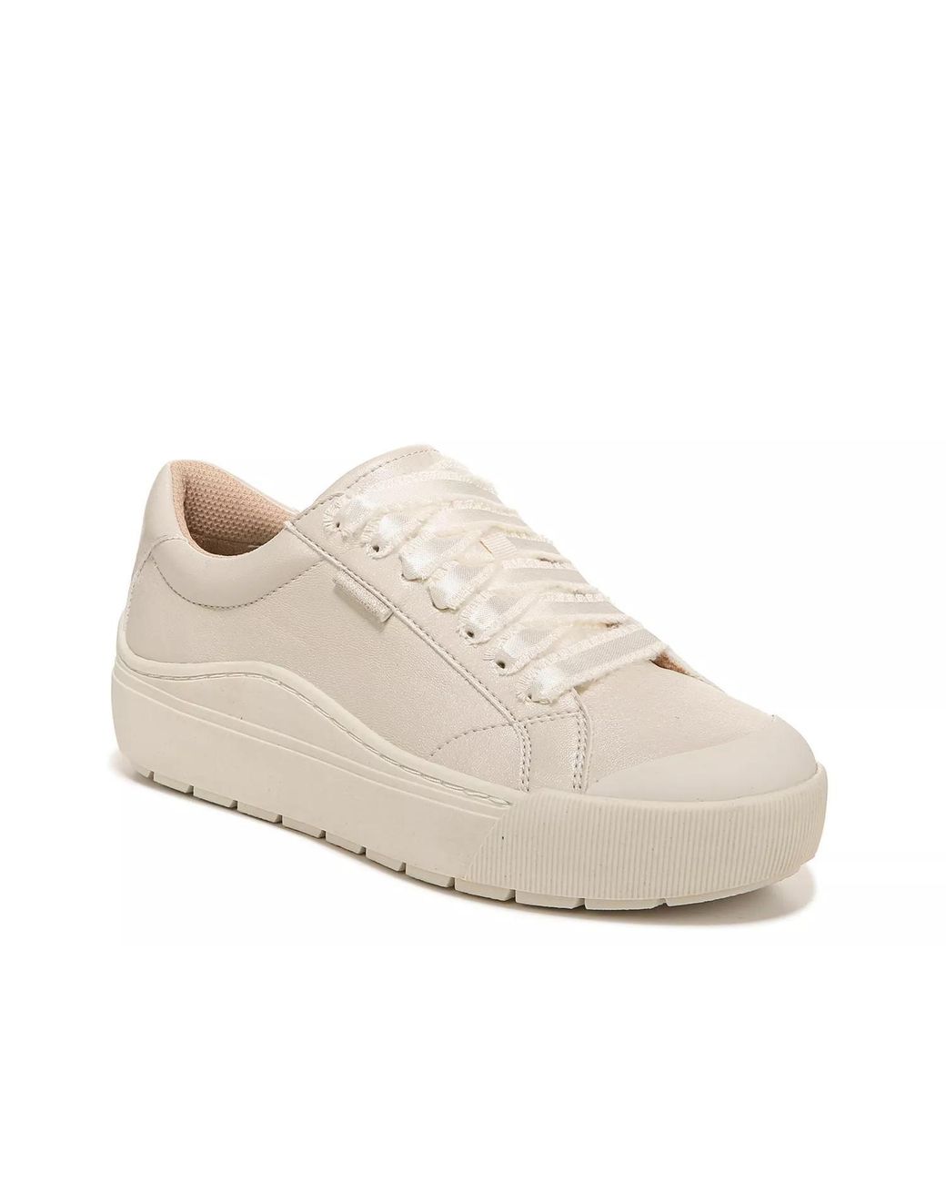 Dr. Scholls White Time Off Platform Sneaker