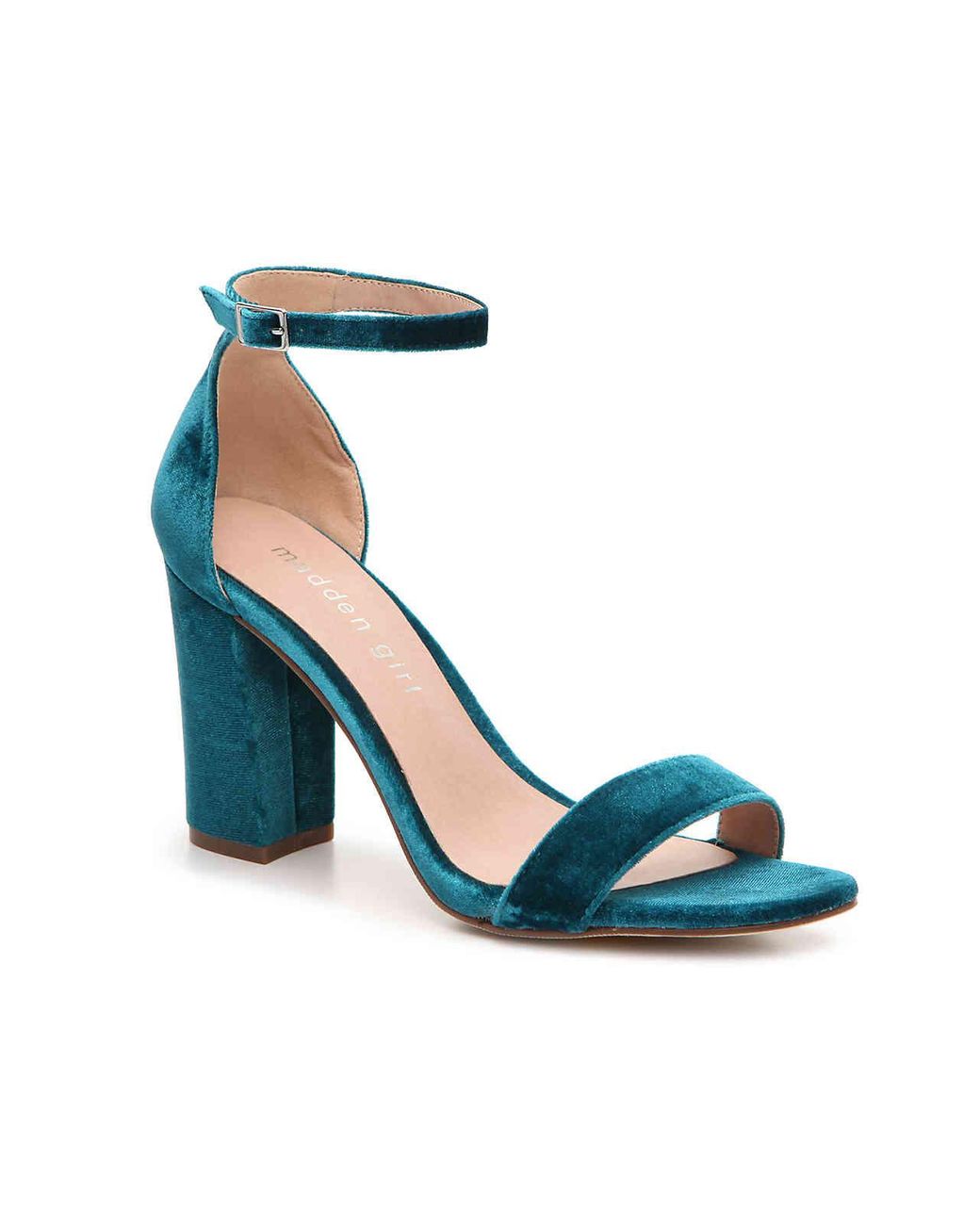 Sky 308 Teal Chrome w/ Clear Ankle Strap Platform 7