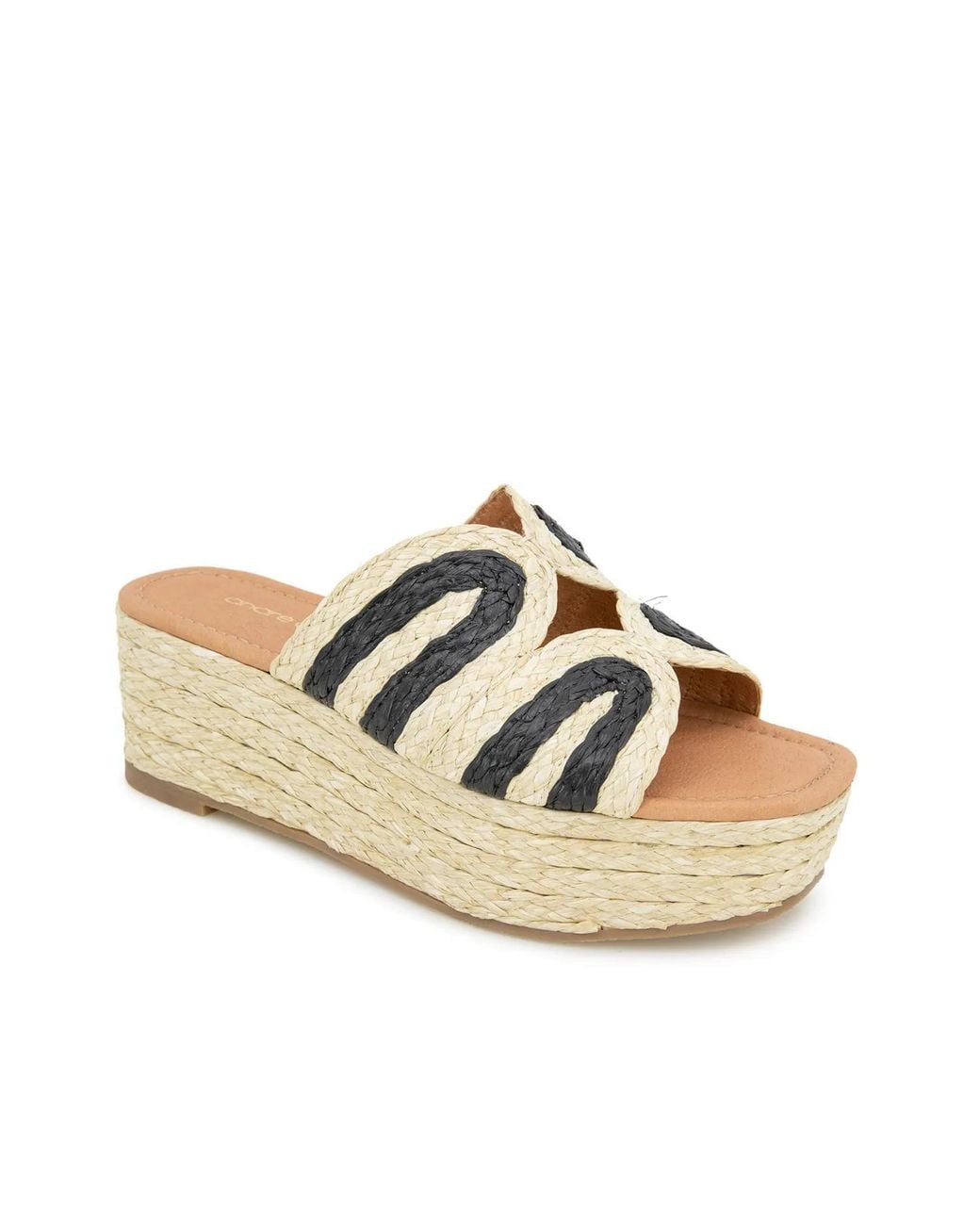 Andre Assous Black Serene Platform Sandal