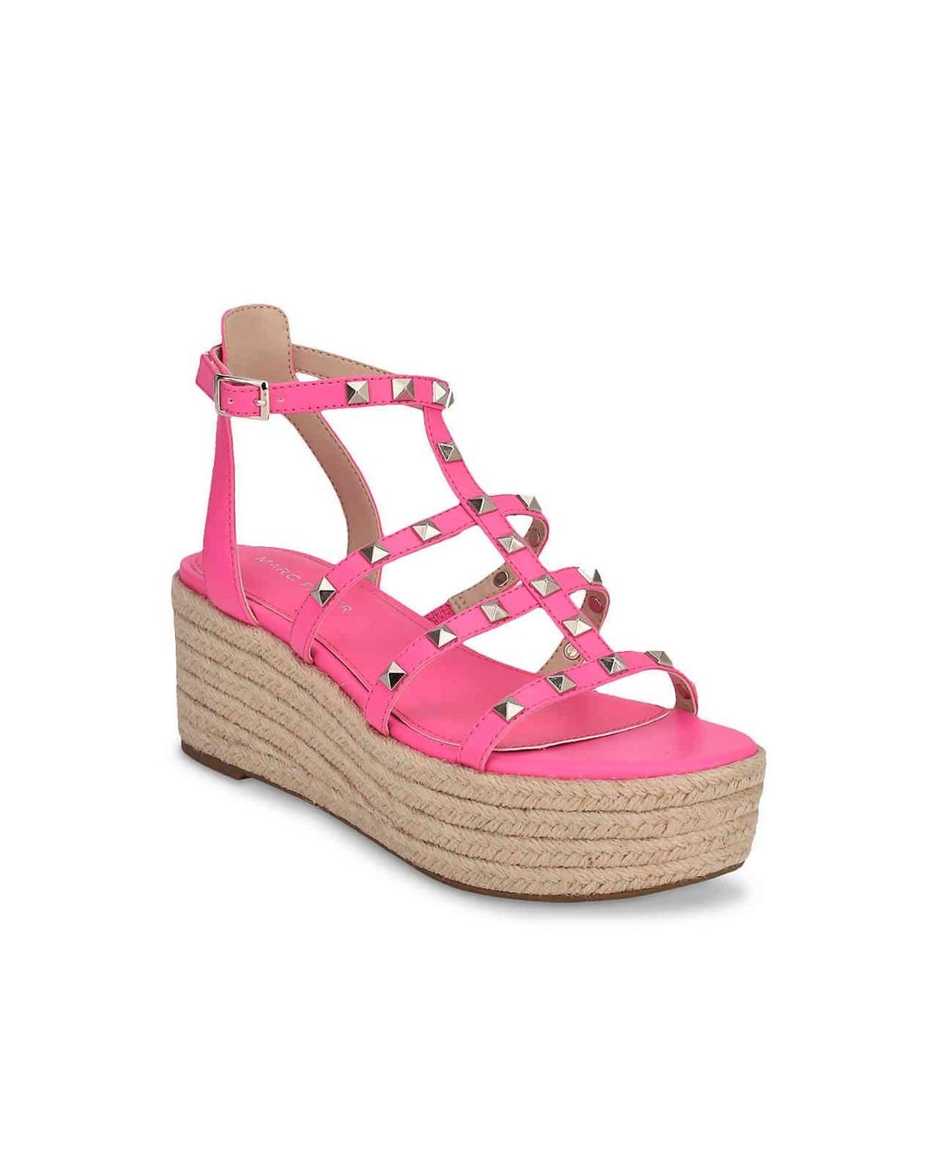 hot pink espadrille wedge