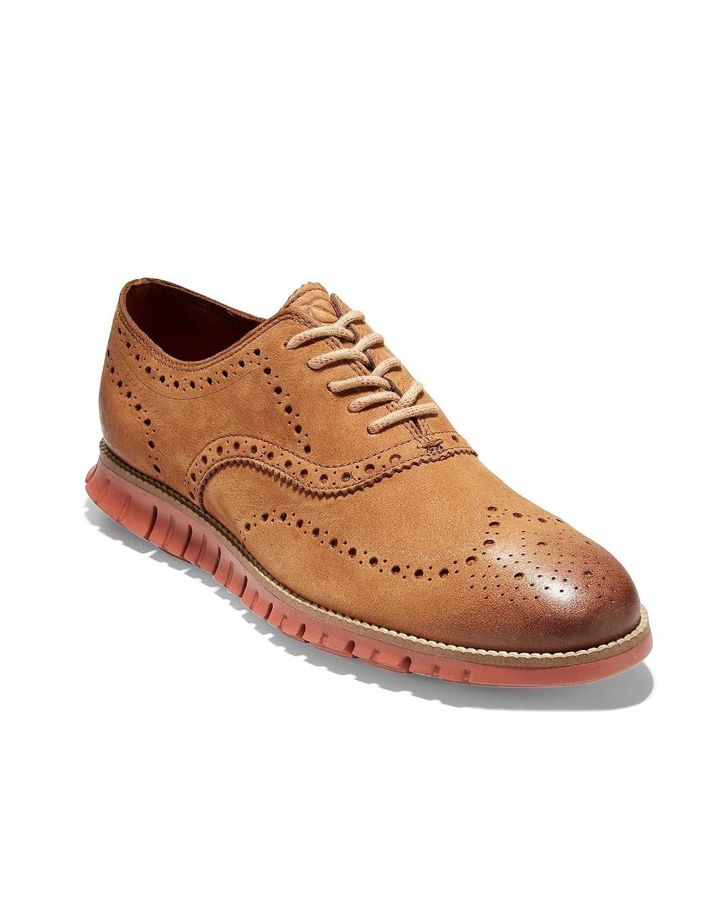 cole haan original grand cognac wingtip oxfords