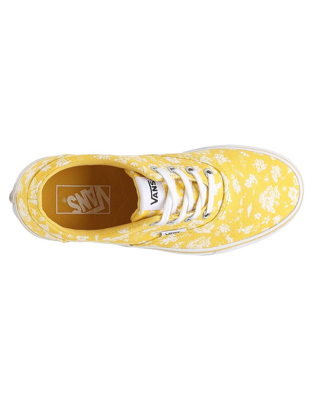 yellow flowered vans