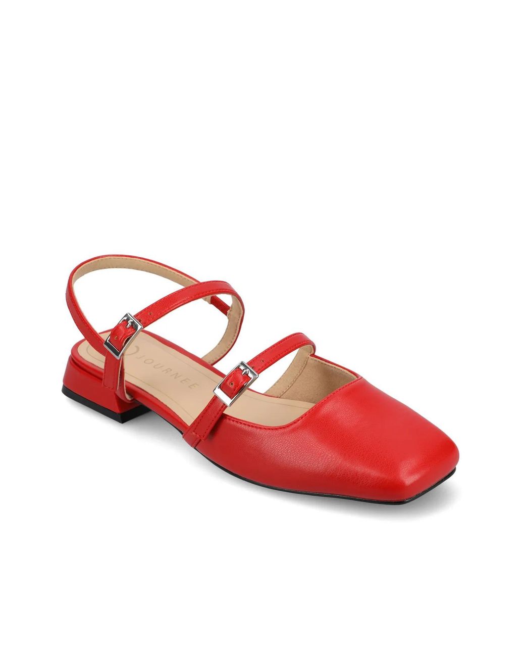 Journee Collection Red Gretchenn Flat