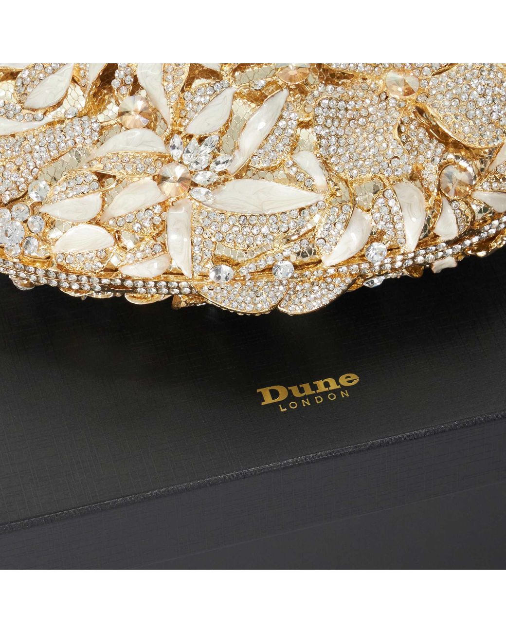 Dune Natural Extravagant Embellished Clutch Bag
