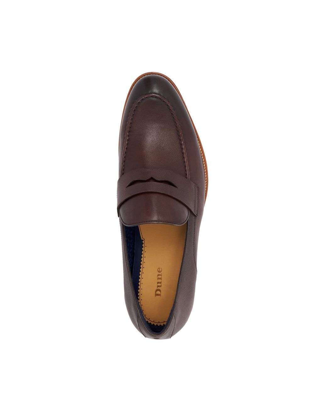 Dune Brown Staten Slip-On Penny Loafers for men