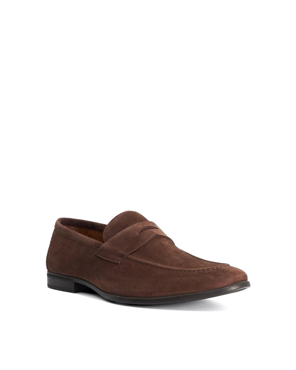 Dune Brown Barclays Suede Loafers for men