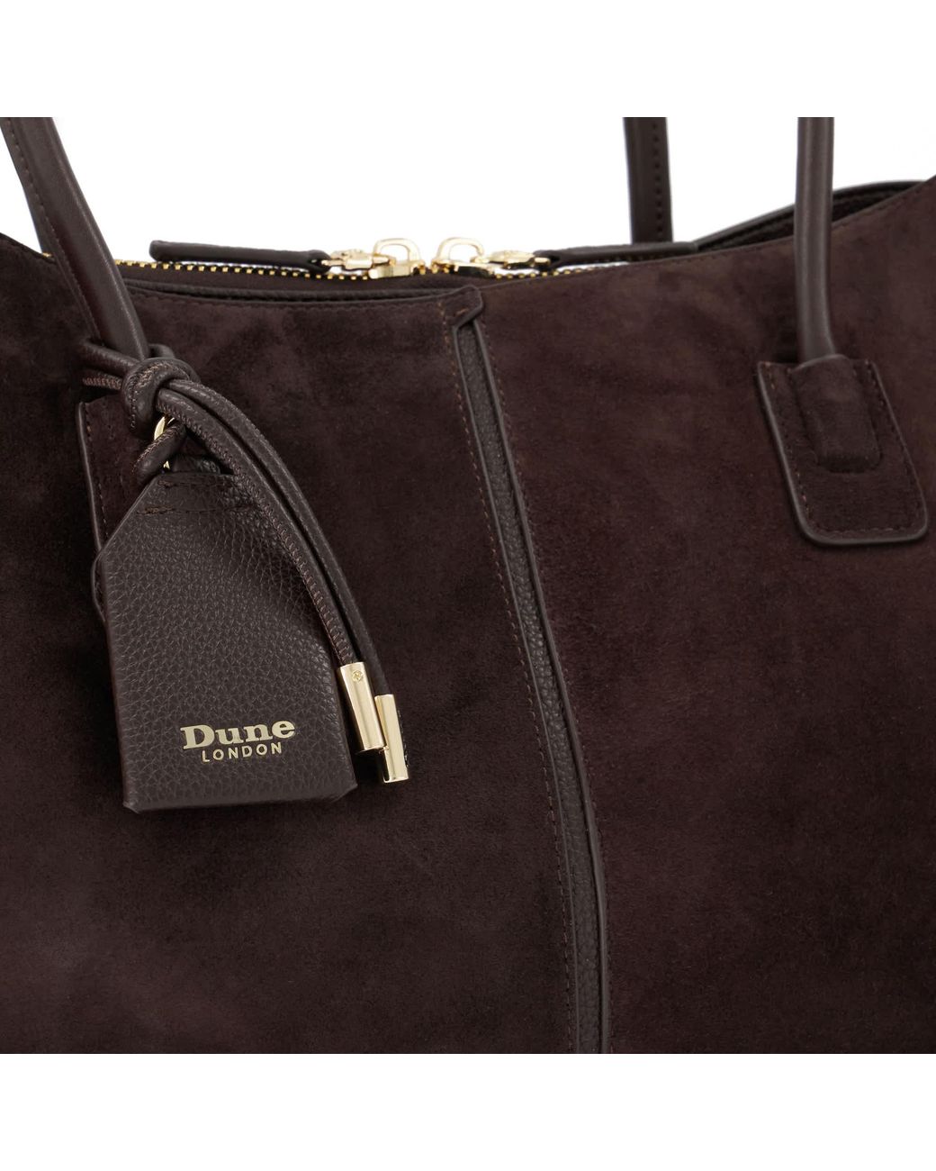 Dune Brown Deserving L Tag-Detail Shoulder Bag