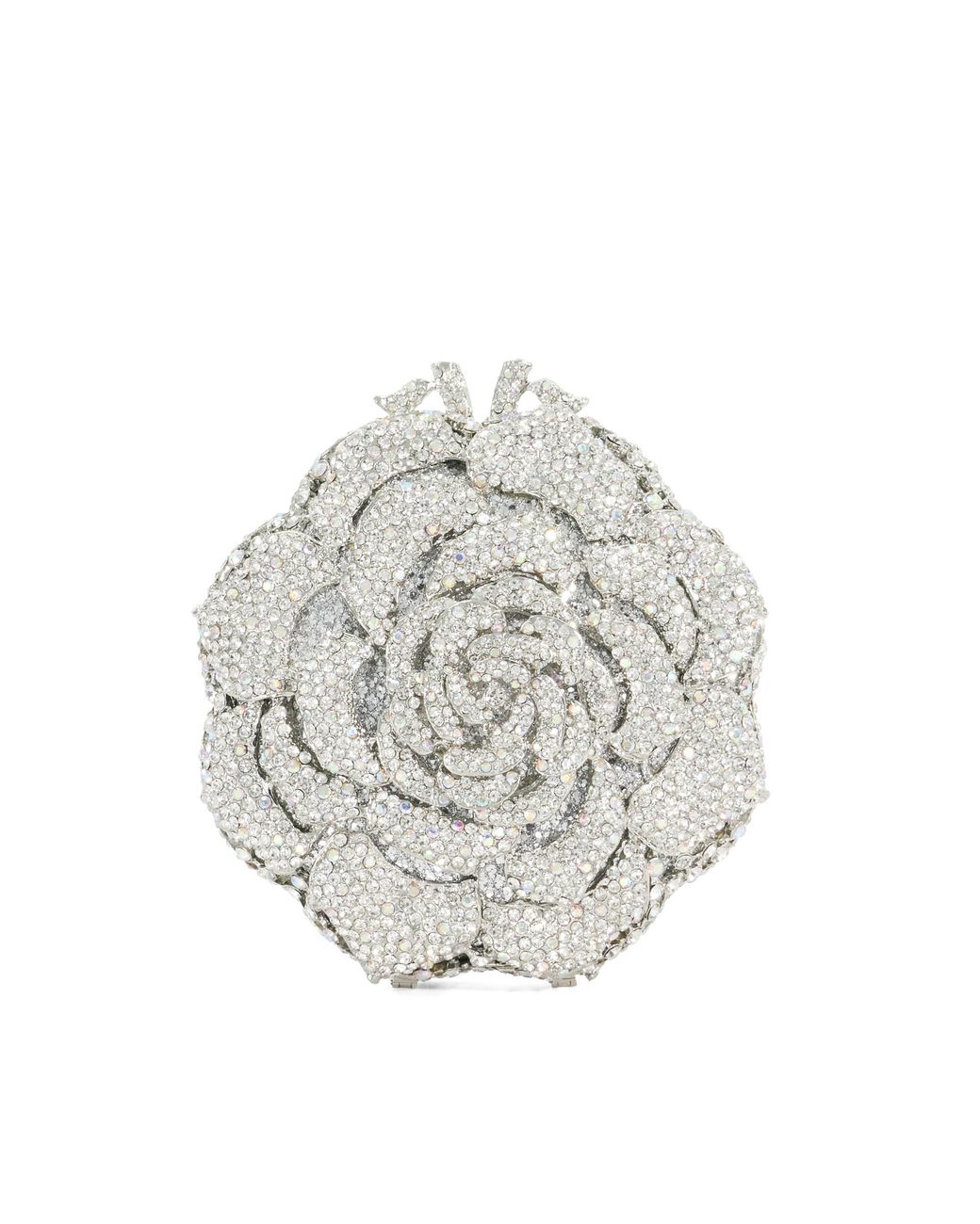 Dune White Bling Floral Diamante Embellished Clutch Bag