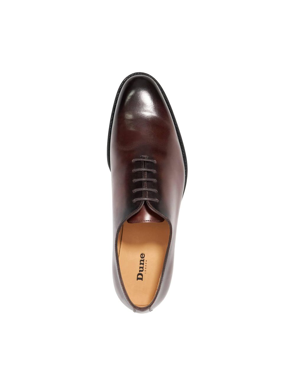 Dune Brown Sylvester Premium Wholecut Leather Sole Lace-Ups for men