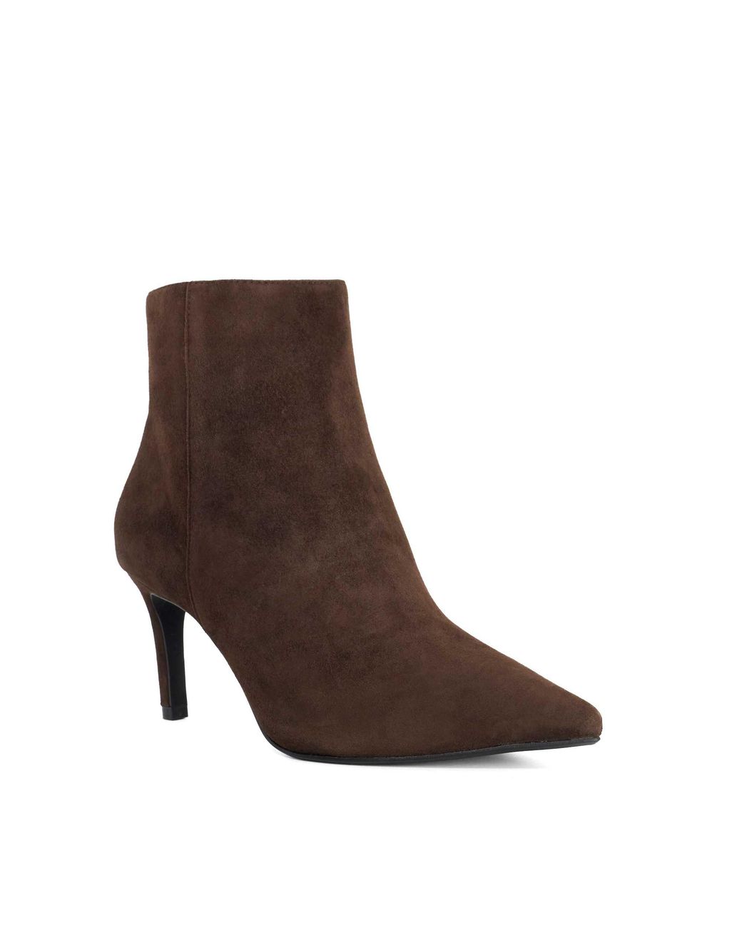 Dune Brown Wf Obsessively Wide Fit Pointed Toe Heel Ankle Boots