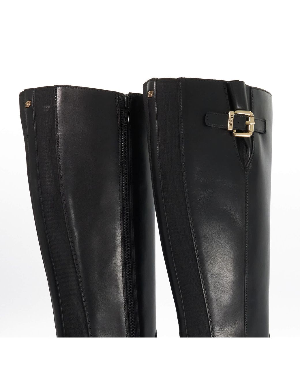 Dune Black Wf Tali Buckle-Detail Knee-High Boots