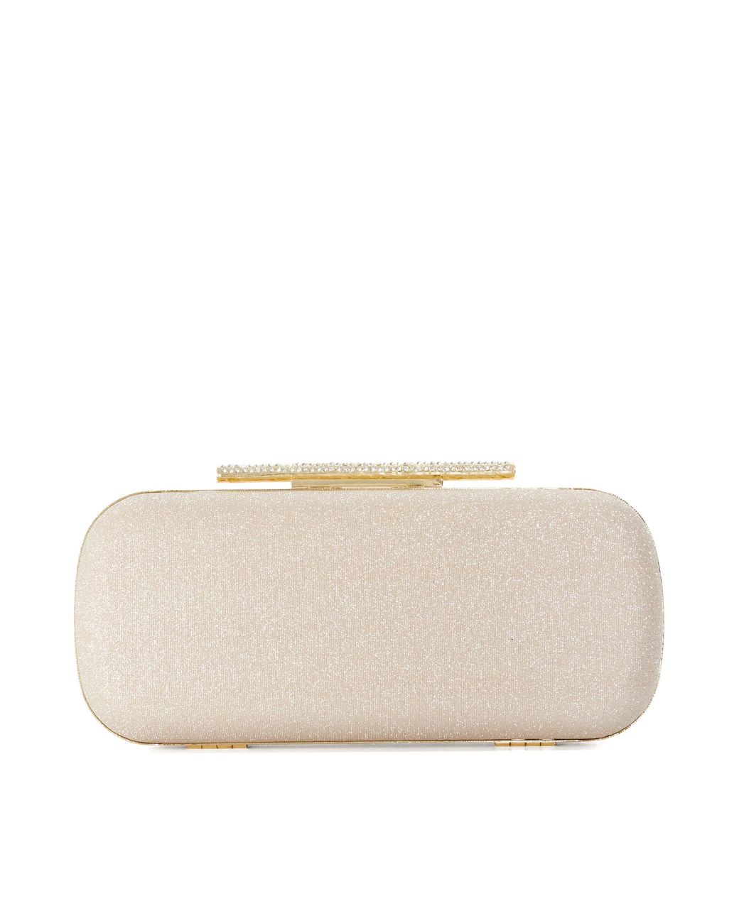 Dune Natural Body Structured Chain Strap Clutch Bag