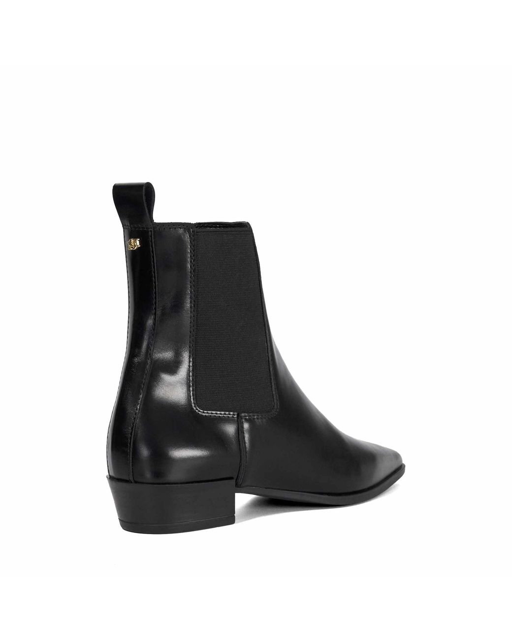 Dune Black Parkas Chisel Toe Low Heel Chelsea Ankle Boots