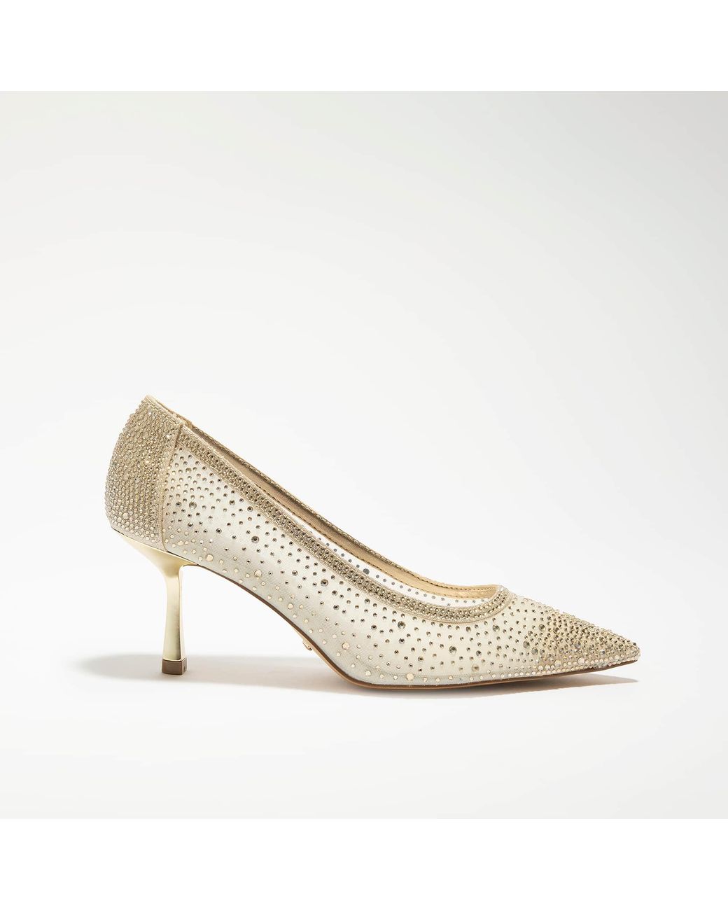 Dune White Brivelle Mesh Embellished Court Shoes