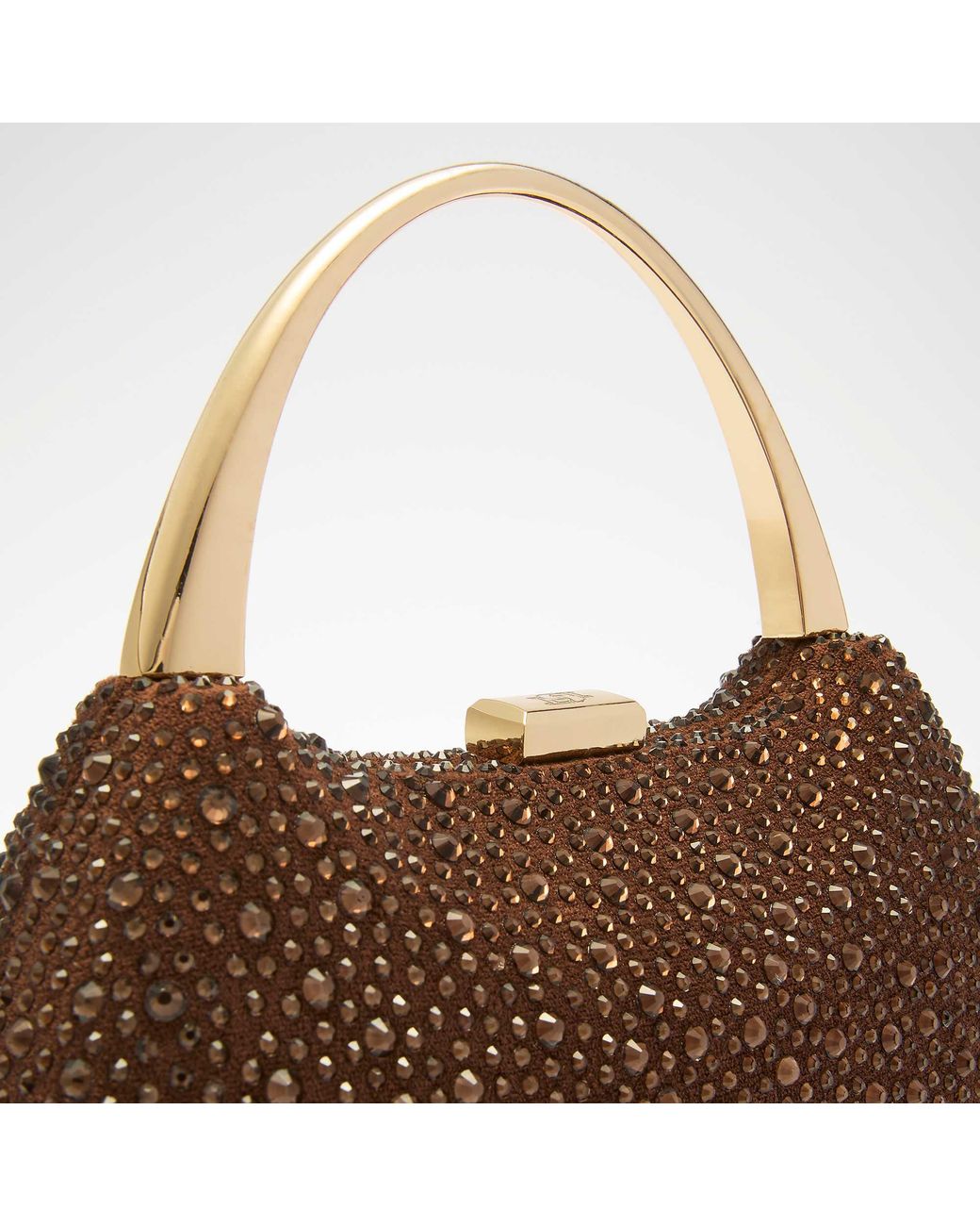 Dune Brown Beamings Handle Embellished Bag