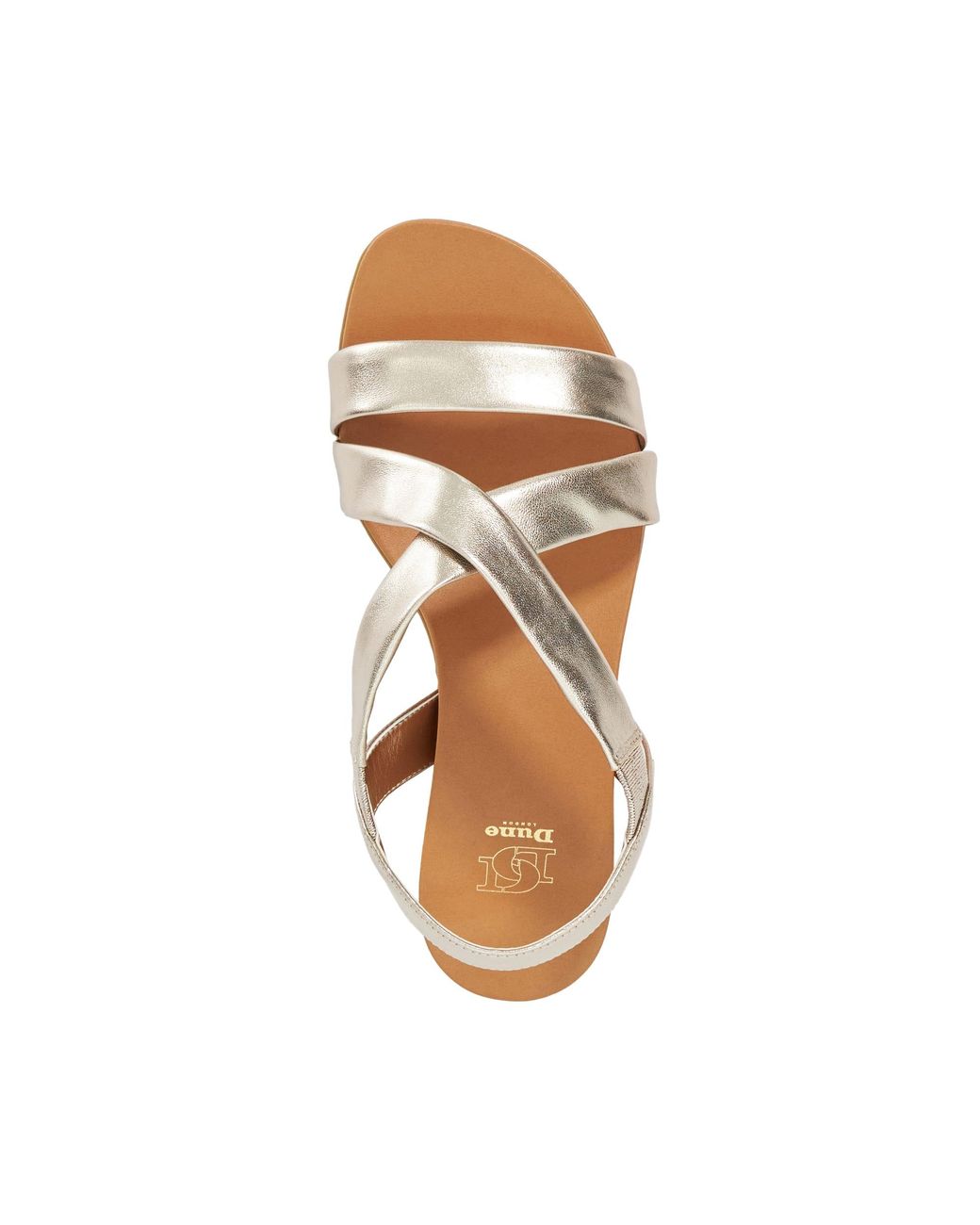 Dune Natural Landies Flat Sandals