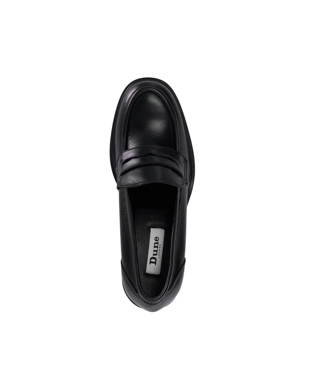 Dune Black Gratefully Leather Penny Loafer