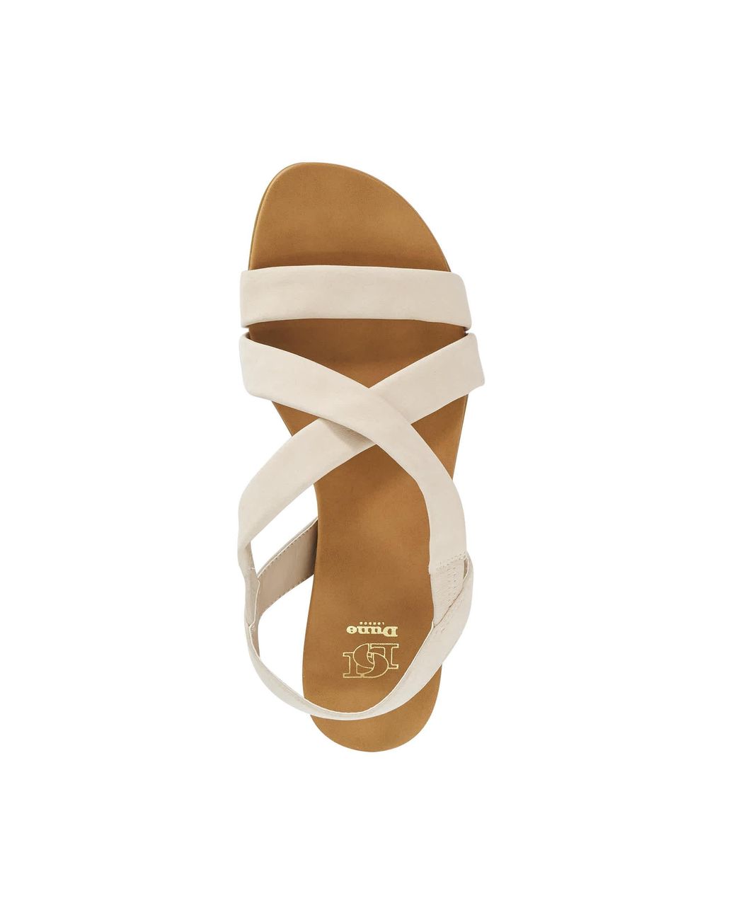 Dune Natural Landies Flat Sandals