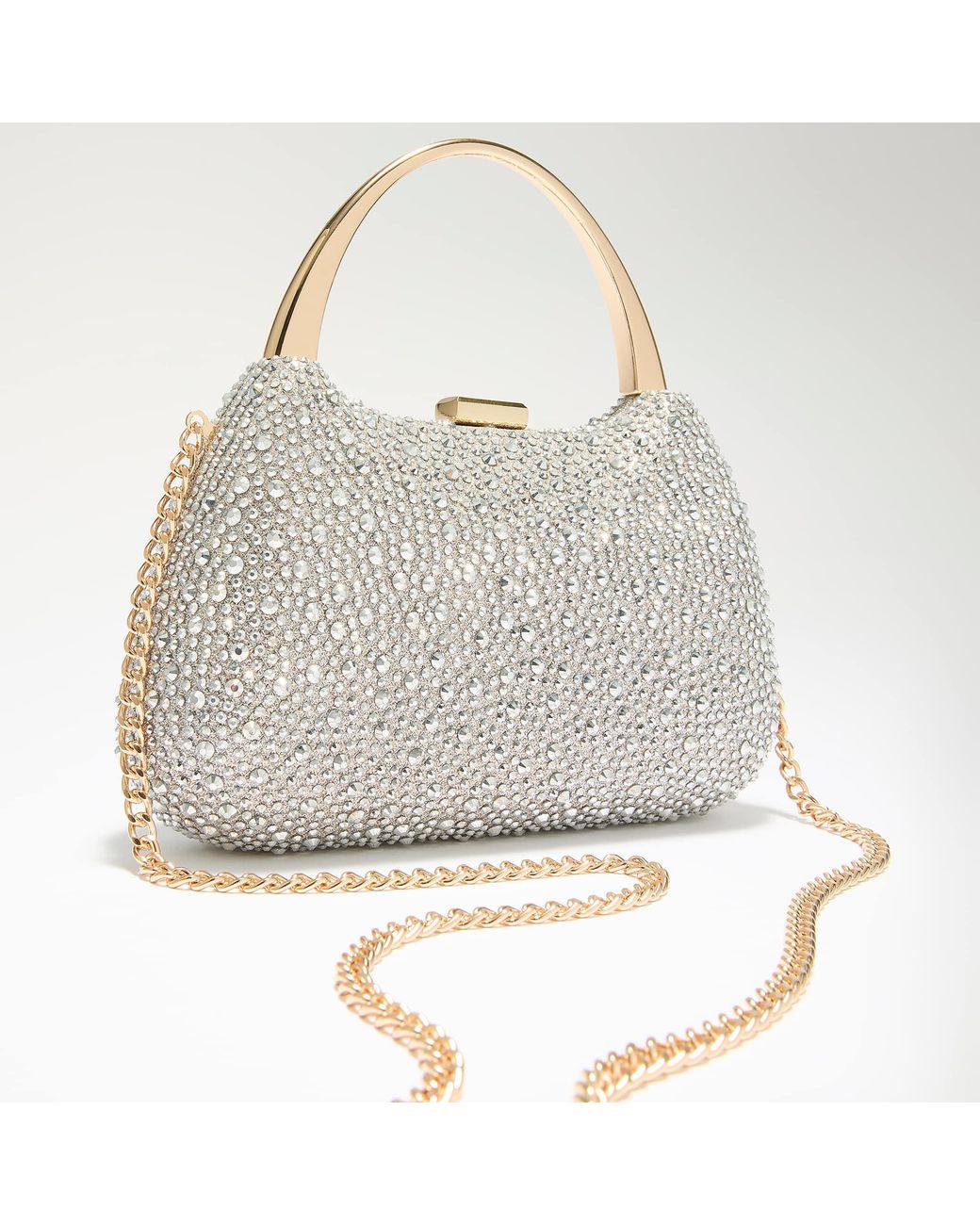 Dune Gray Beamings Handle Embellished Bag
