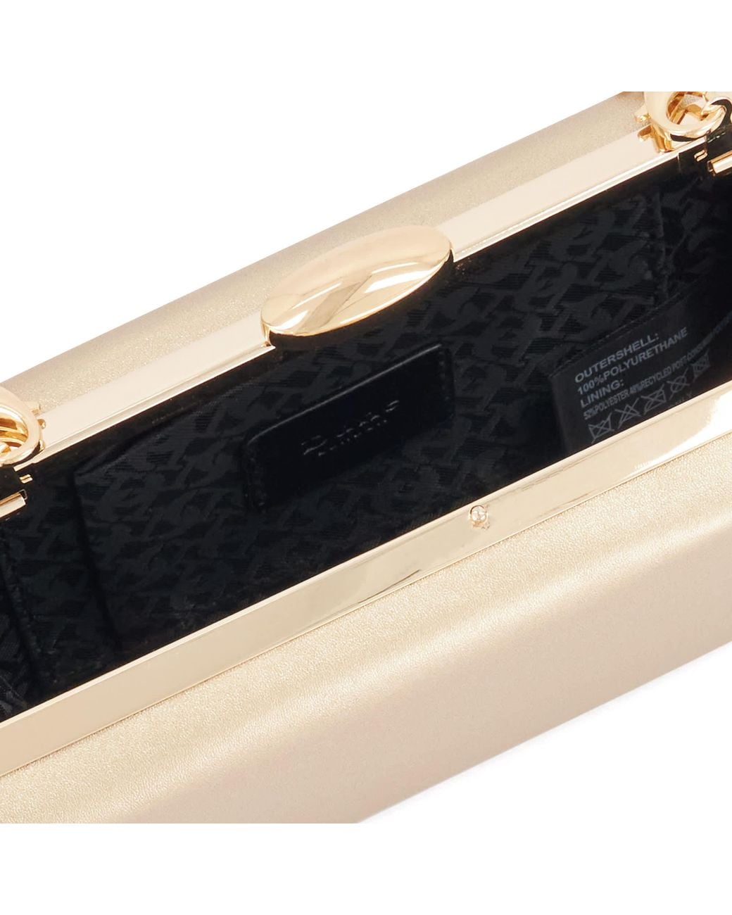 Dune Natural Bracing Structured Clutch Bag