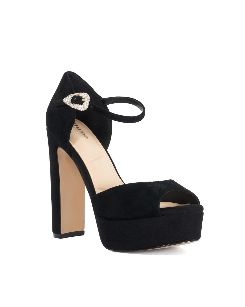 Dune Black Myans Block-Heel Platform Sandals