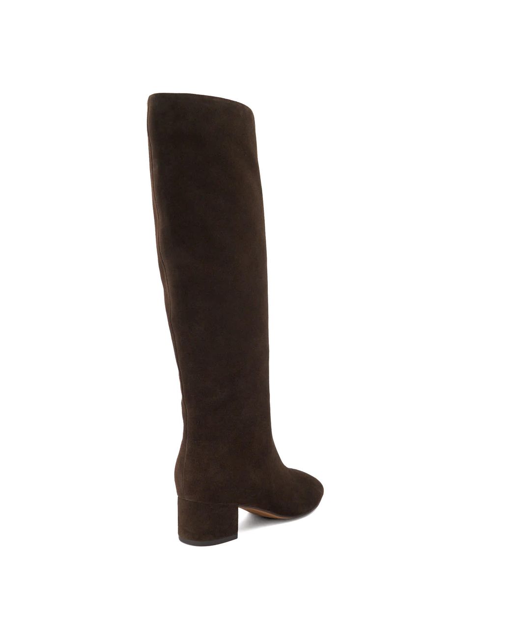 Dune Brown Stunned Block-Heel Knee-High Boots