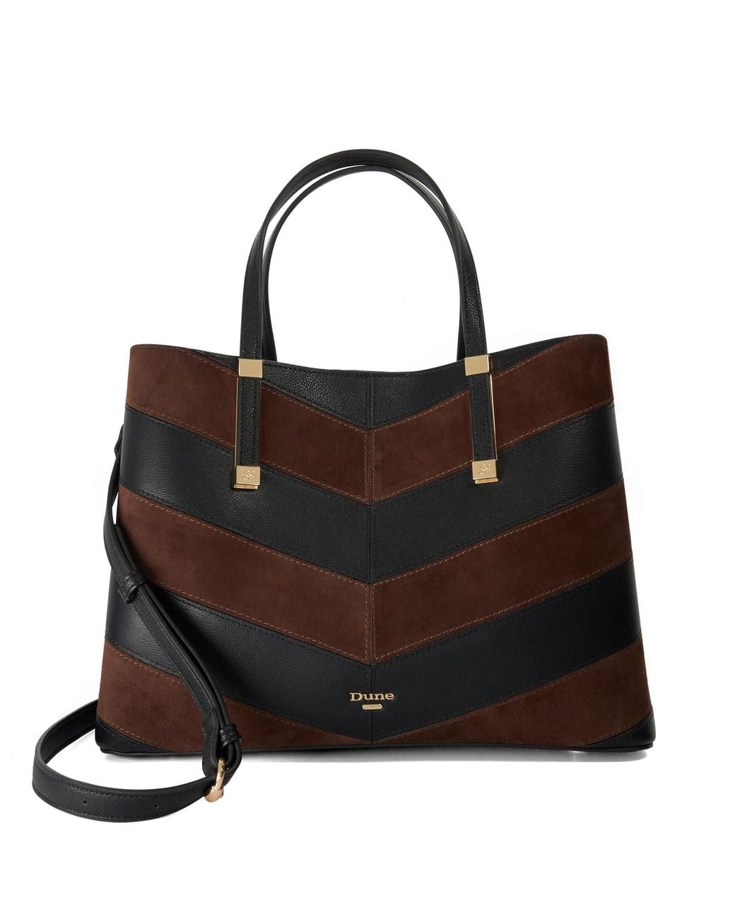Dune Black Dorry P Textured Shoulder Bag