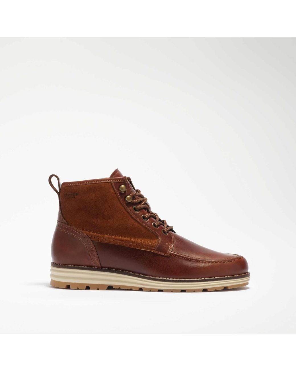 Dune Brown Craino Lace-Up Hybrid Boots for men