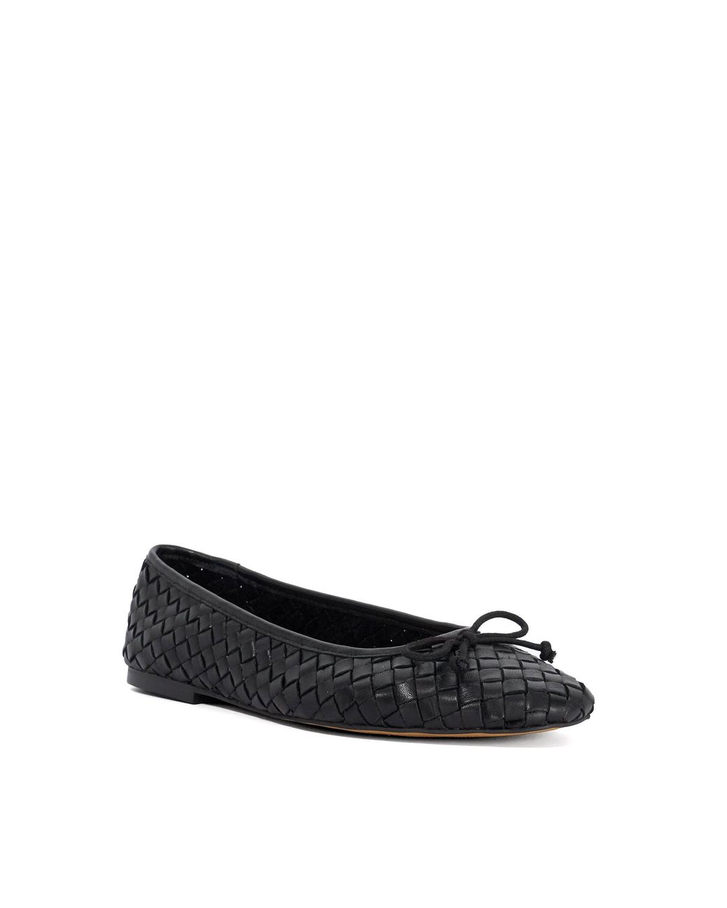 Dune Black Wf Heat Woven Ballet Flats
