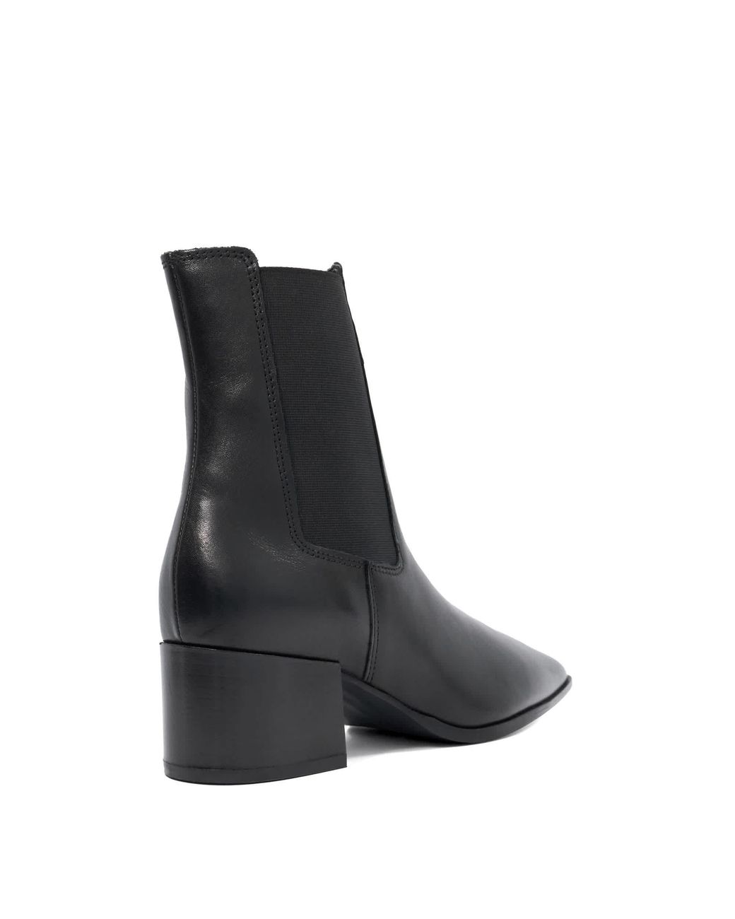 Dune Black Pimo Block-Heel Ankle Boots
