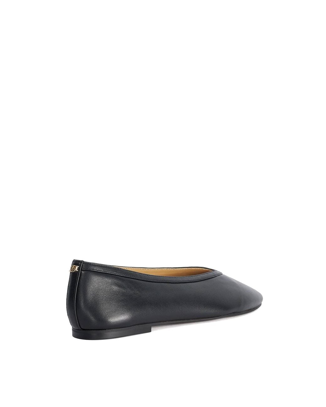 Dune Blue Hetta Leather Ballet Flats