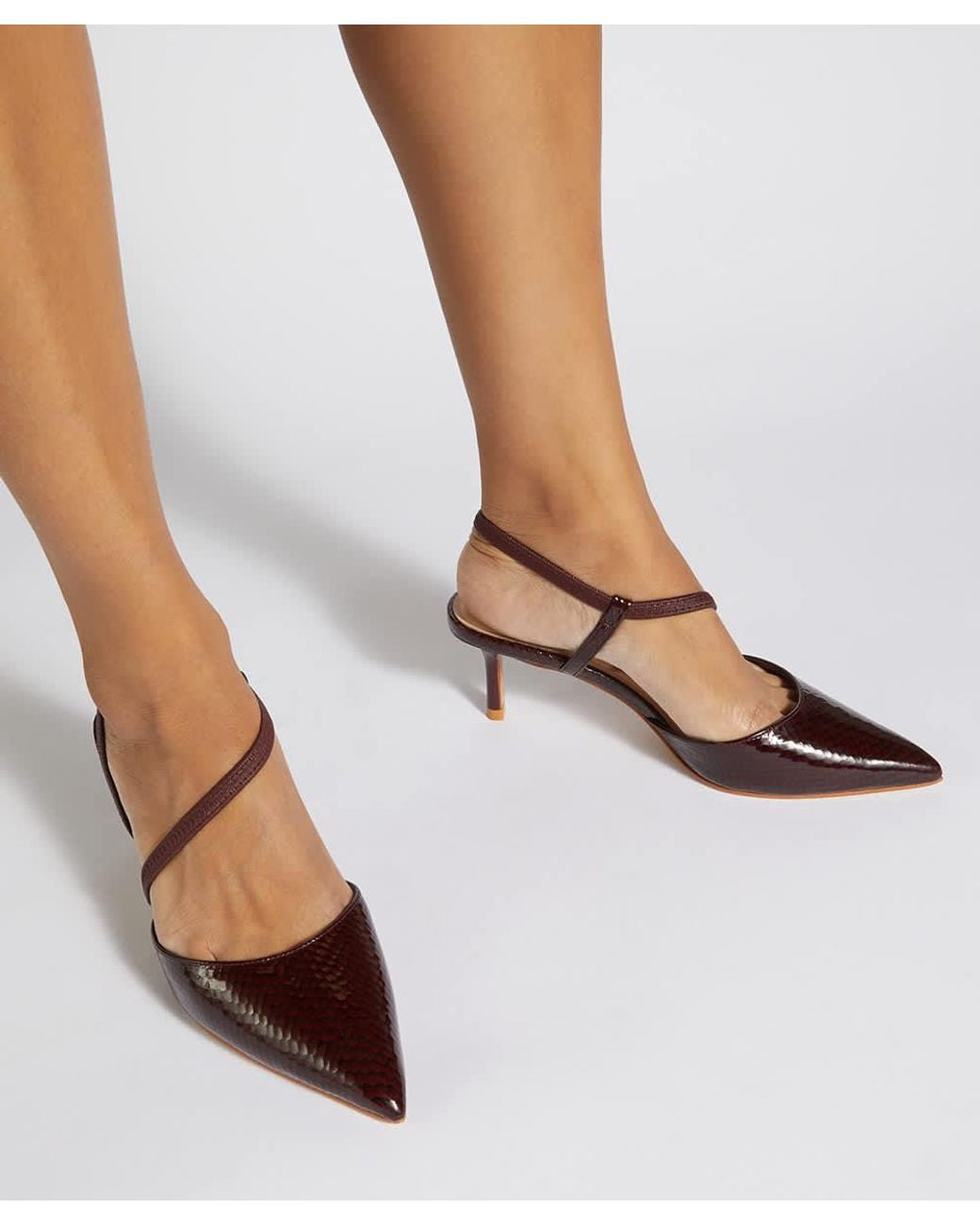 Dune Brown Charming Embellished Court Shoes