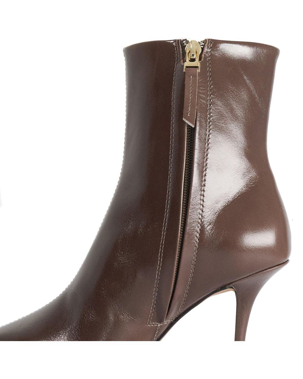 Dune Brown Omara Stiletto-Heel Ankle Boots