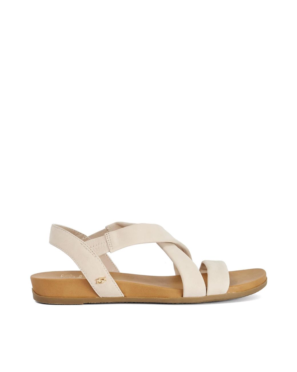 Dune Natural Landies Flat Sandals