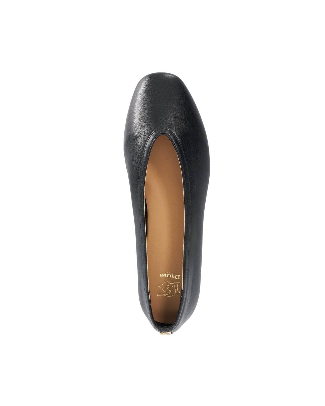 Dune Blue Hetta Leather Ballet Flats