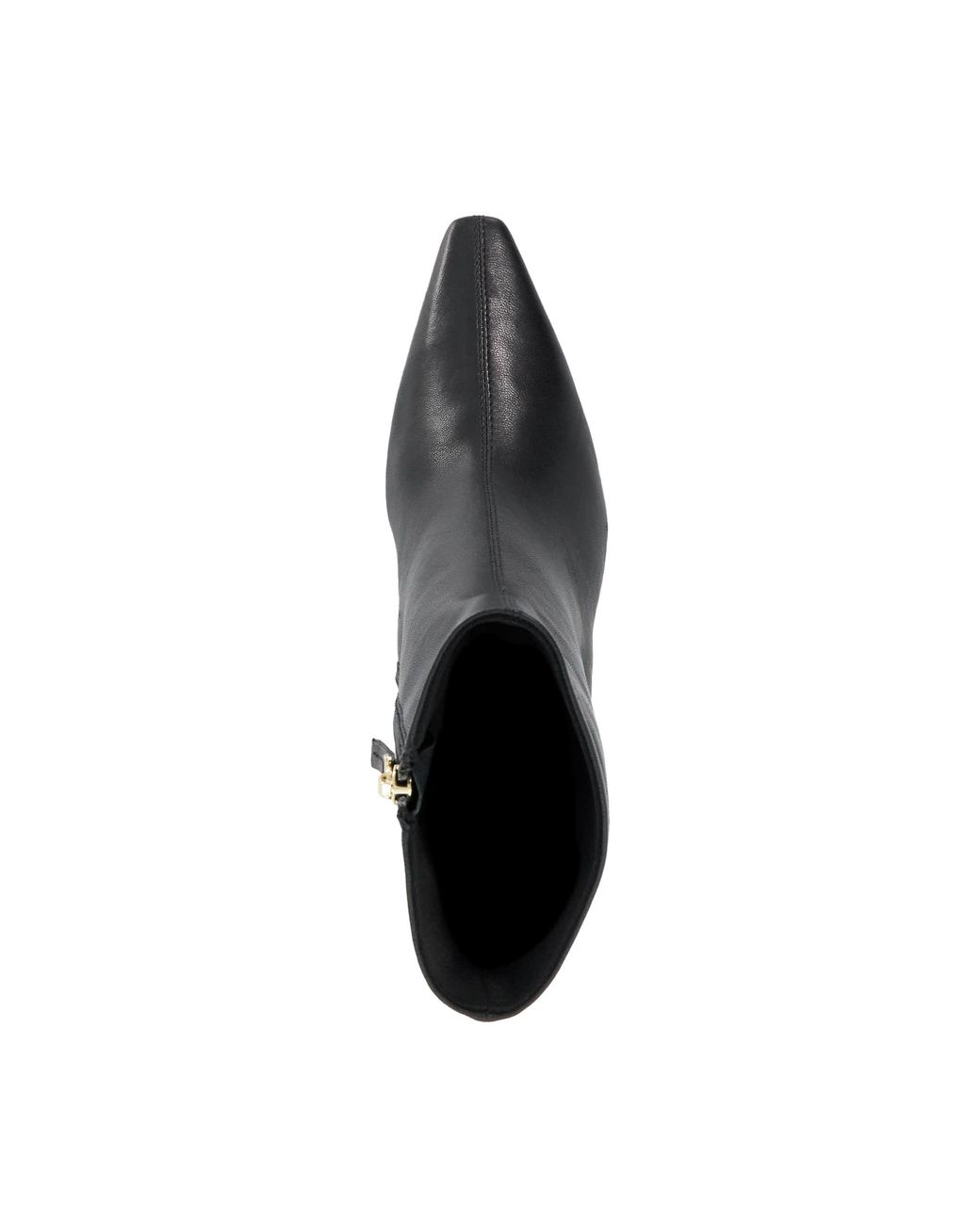 Dune Black Overt Leather Heeled Ankle Boots
