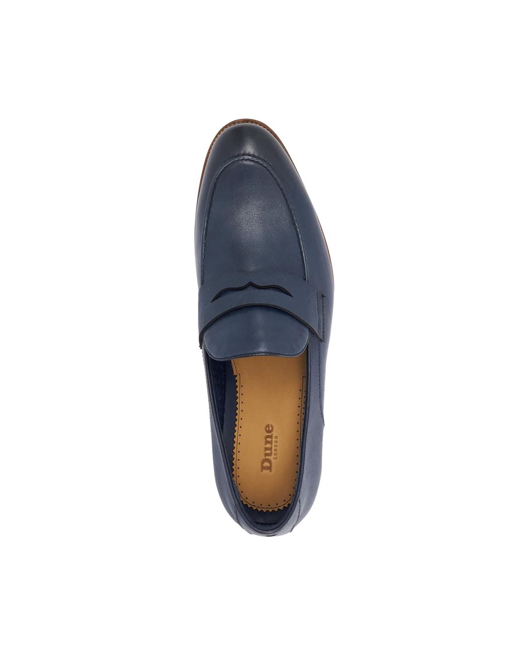 Dune Blue Staten Slip-On Penny Loafers for men