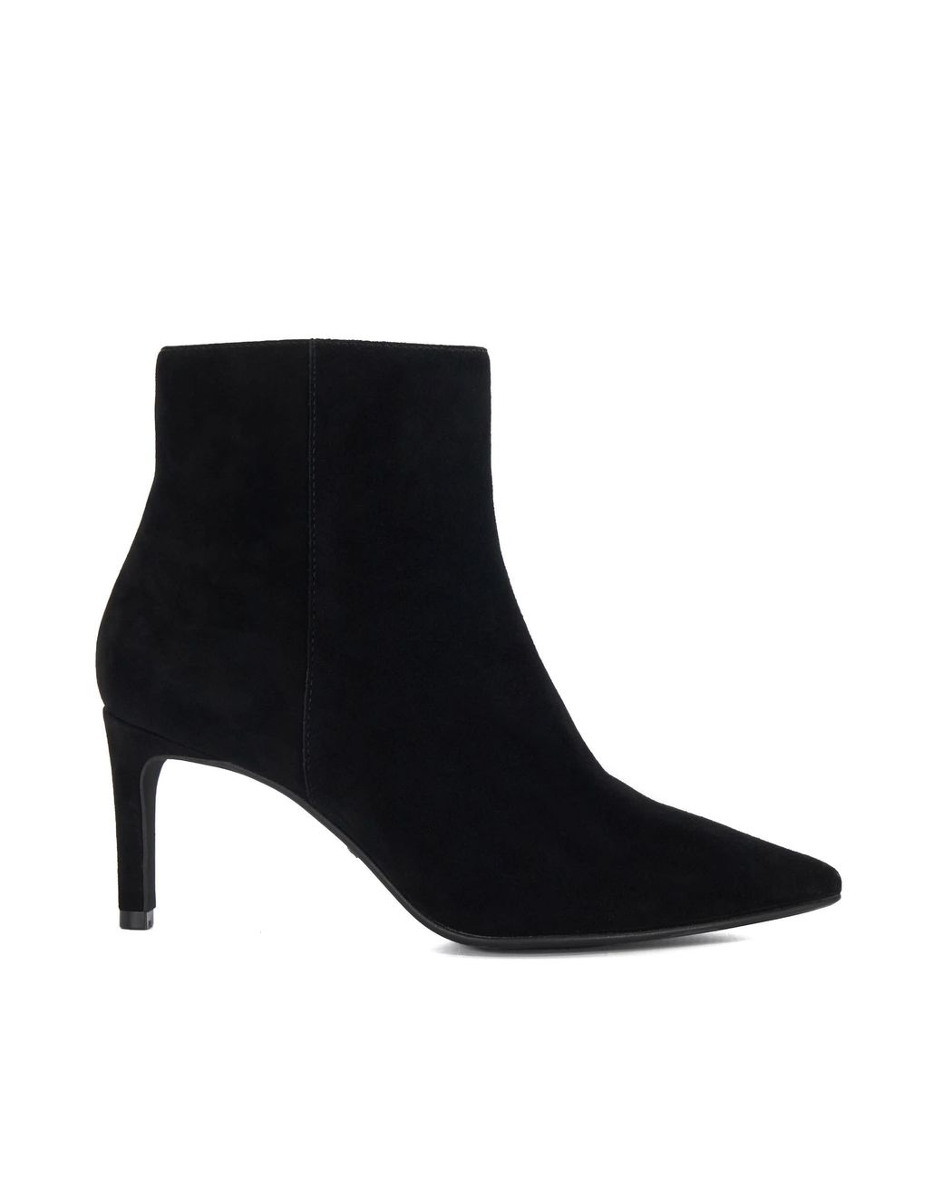 Dune Black Wf Obsessively Wide Fit Pointed Toe Heel Ankle Boots