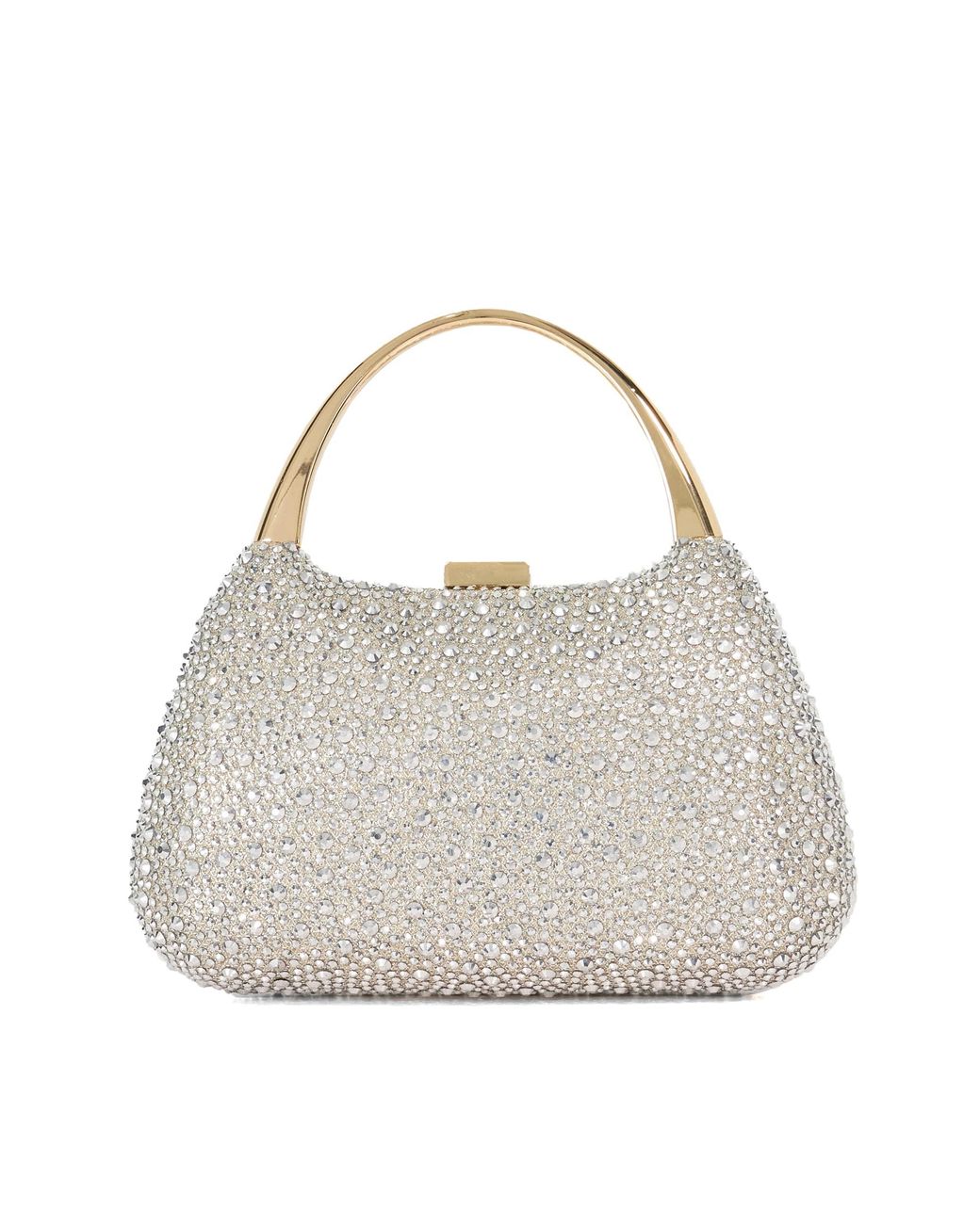 Dune Gray Beamings Handle Embellished Bag