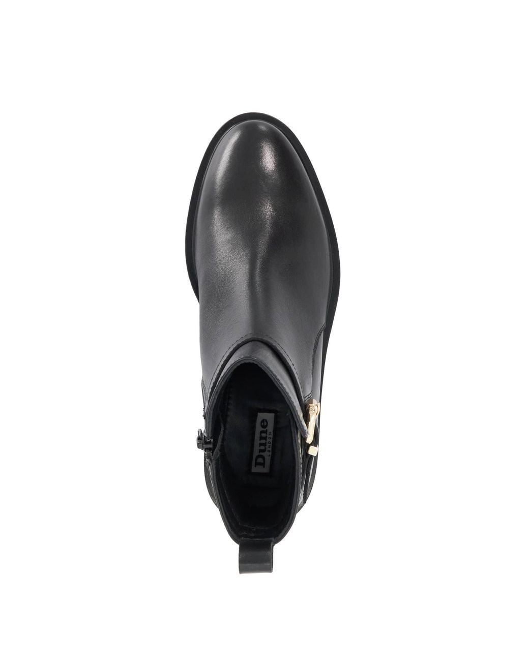 Dune Black Palmy Buckle-Detail Ankle Boots